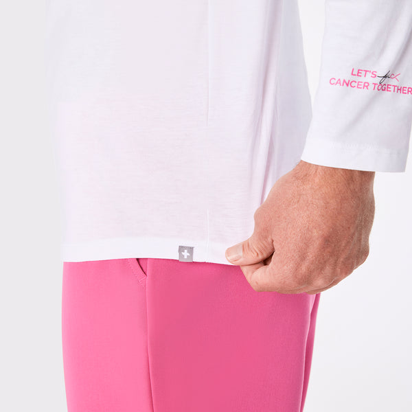 Men's White BCA F Cancer X-Ray - Long-Sleeve Underscrub