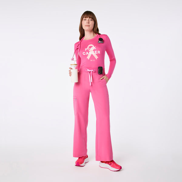 Women's F'ing Pink BCA Ribbon F Cancer - Long-Sleeve Underscrub