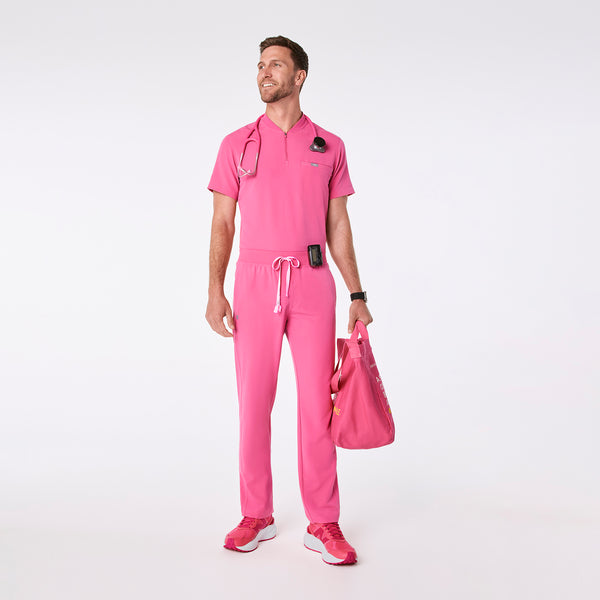 Men's F'ing Pink Roca Straight-Leg - Short Scrub Pant