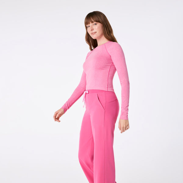Women's F'ing Pink Salta Seamless Cropped - Long-Sleeve Underscrub
