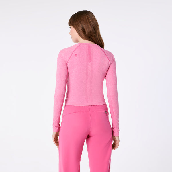 Women's F'ing Pink Salta Seamless Cropped - Long-Sleeve Underscrub