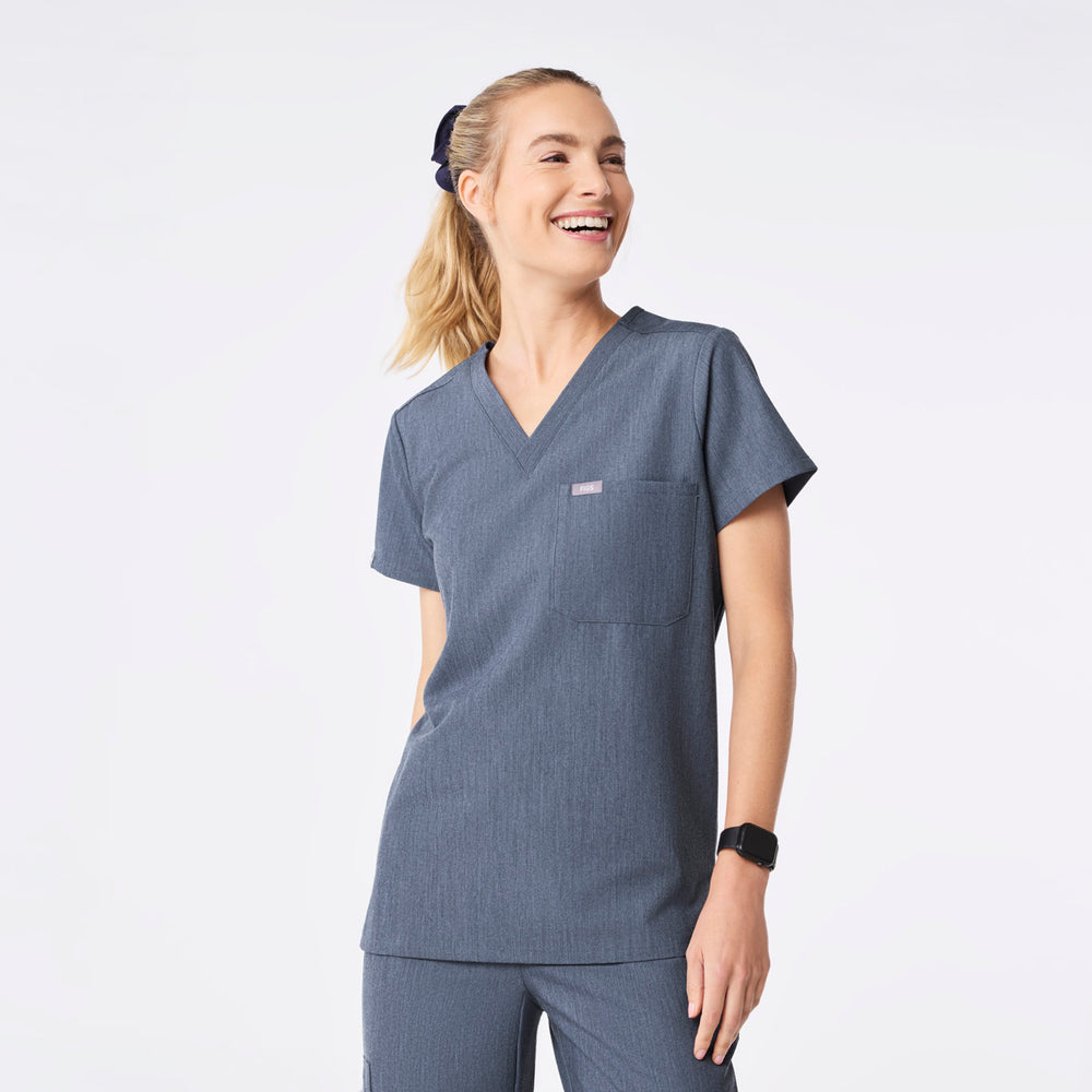 Women's Heather Denim Catarina -  Scrub Top™