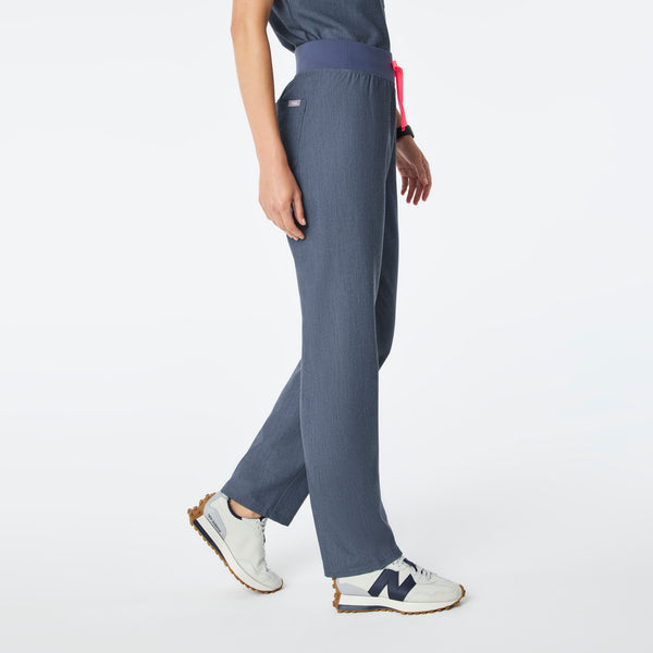 Women's Heather Denim Livingston High-Rise- Petite Straight-Leg Scrub Pant™