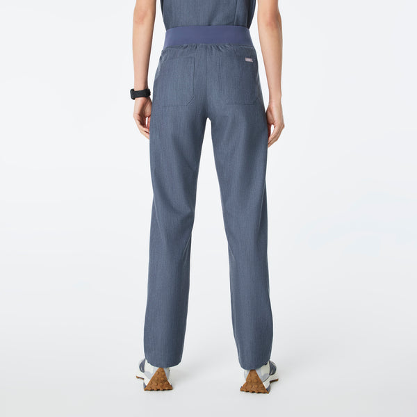 Women's Heather Denim Livingston High-Rise- Petite Straight-Leg Scrub Pant™