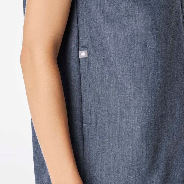 Women's Heather Denim Rafaela - Oversized Scrub Top™