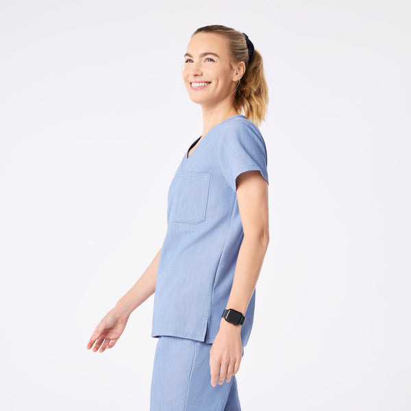 Women's Heather Indigo Catarina -  Scrub Top™