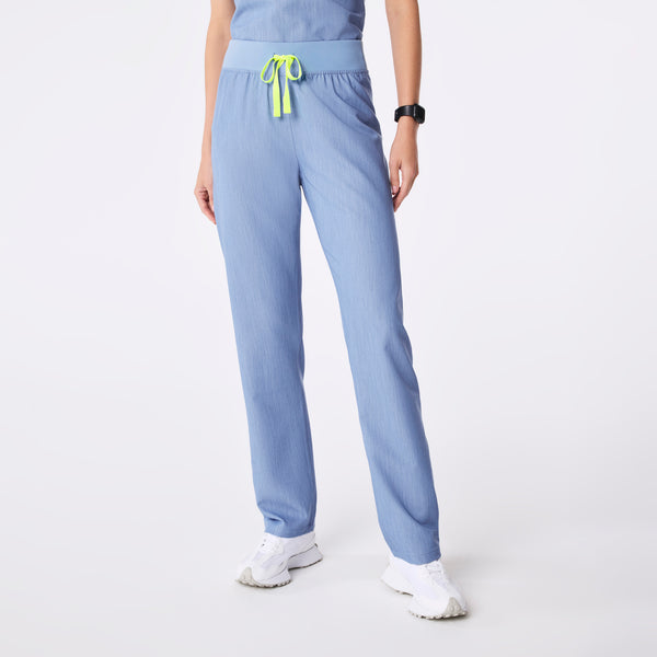 Women's Heather Indigo Livingston High-Rise- Straight-Leg Scrub Pant™