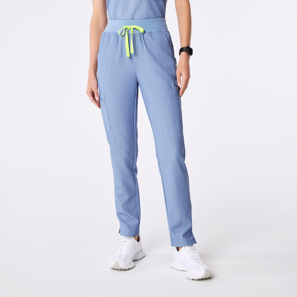Women's Heather Indigo Yola High-Rise Slim  -  Scrub Pant™