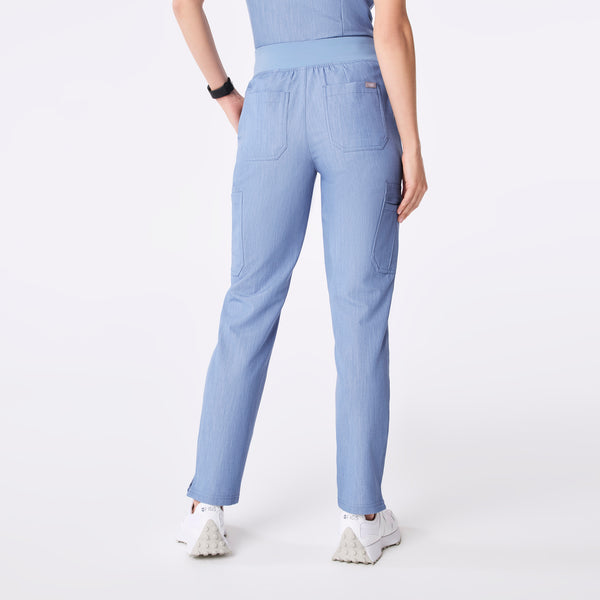 Women's Heather Indigo Yola High-Rise Slim  -  Scrub Pant™