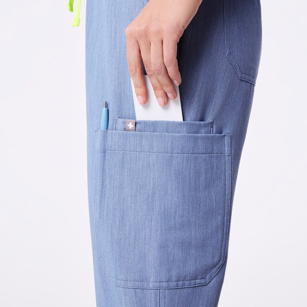 Women's Heather Indigo Yola High-Rise Slim  -  Scrub Pant™