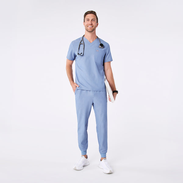 Men's Heather Indigo Leon -  Scrub Top™