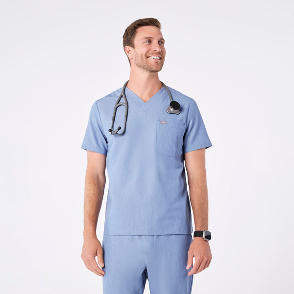 Men's Heather Indigo Leon -  Scrub Top™