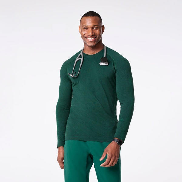 Men's Hunter Green Makato Seamless - Long-Sleeve Underscrub