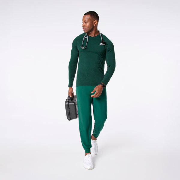 Men's Hunter Green Makato Seamless - Long-Sleeve Underscrub