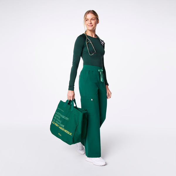 Hunter Green A Very Large Needle Tote