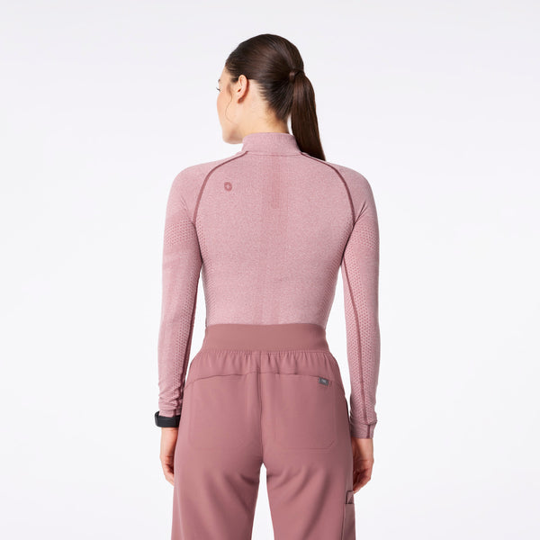 Women's Mauve Salta Seamless ¼ Zip - Long-Sleeve Underscrub