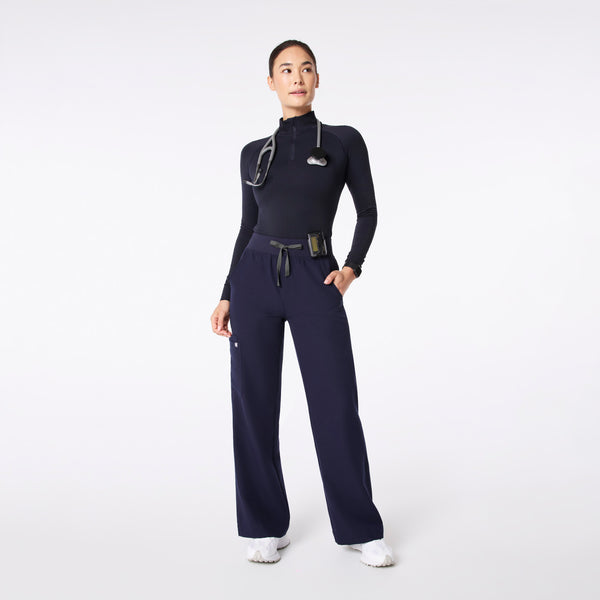 Women's Navy Salta Seamless ¼ Zip - Long-Sleeve Underscrub