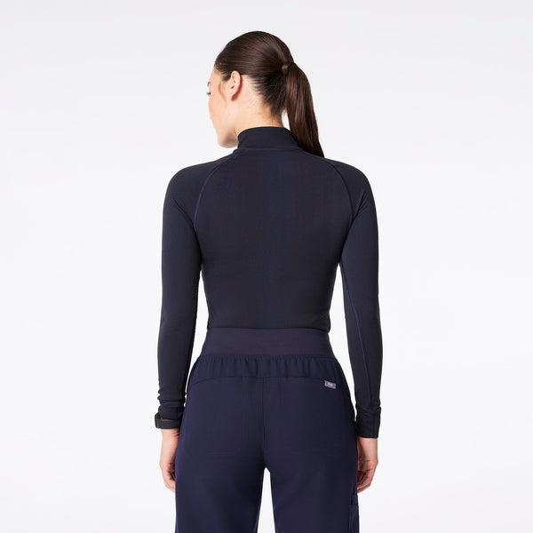 Women's Navy Salta Seamless ¼ Zip - Long-Sleeve Underscrub