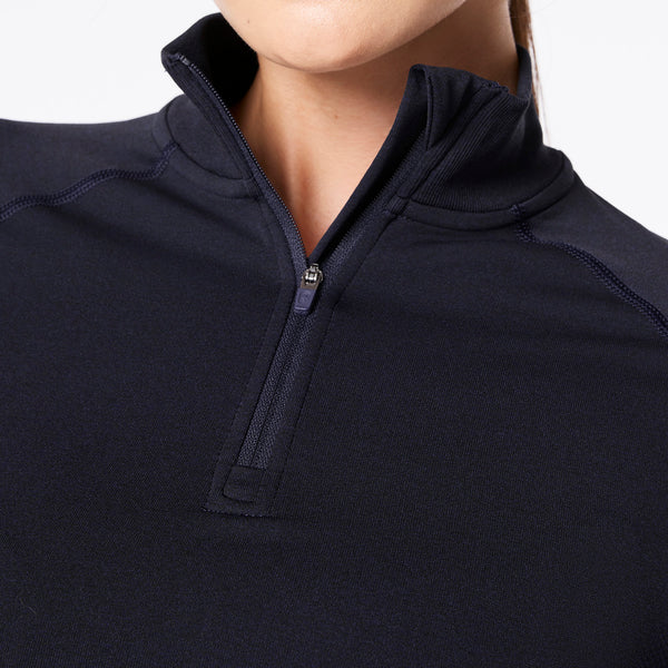 Women's Navy Salta Seamless ¼ Zip - Long-Sleeve Underscrub
