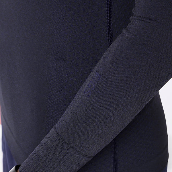 Women's Navy Salta Seamless ¼ Zip - Long-Sleeve Underscrub