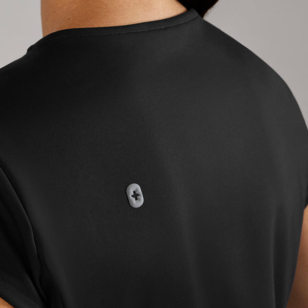 Women's Black Alma FORMx Slim Crewneck Tunic - Scrub Top™