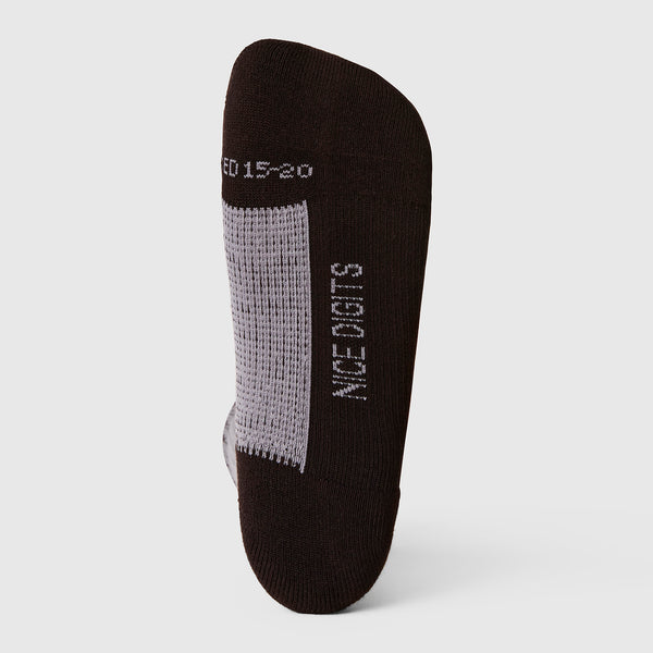 Unisex Black Two Tone FIGS | ArchTek® 15-20 mmHg - Crew Compression Socks