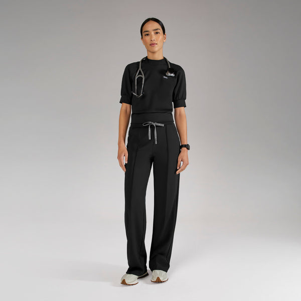 Women's Black Ora FORMx Slim Mock-Neck - Scrub Top™