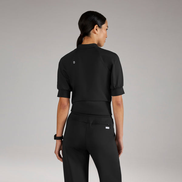 Women's Black Ora FORMx Slim Mock-Neck - Scrub Top™