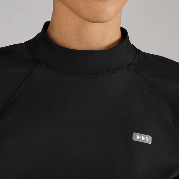 Women's Black Ora FORMx Slim Mock-Neck - Scrub Top™