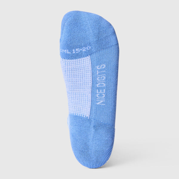 Unisex Ceil Blue Two Tone FIGS | ArchTek® 15-20 mmHg - Crew Compression Socks
