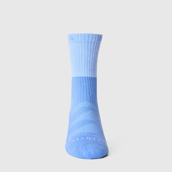 Unisex Ceil Blue Two Tone FIGS | ArchTek® 15-20 mmHg - Crew Compression Socks