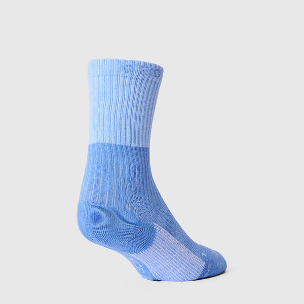 Unisex Ceil Blue Two Tone FIGS | ArchTek® 15-20 mmHg - Crew Compression Socks