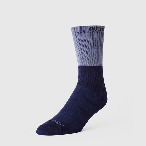 Unisex Navy Two Tone FIGS | ArchTek® 15-20 mmHg - Crew Compression Socks