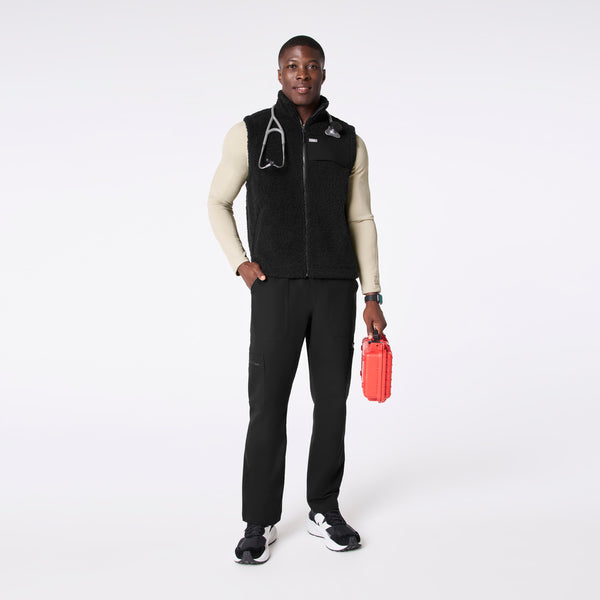 Men's Black High-Pile Vest
