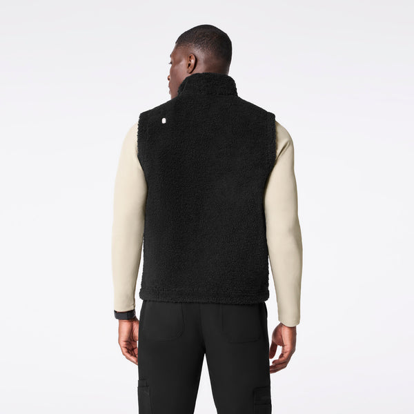 Men's Black High-Pile Vest