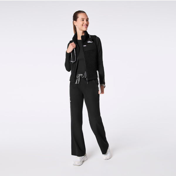 Women's Black High-Pile Vest