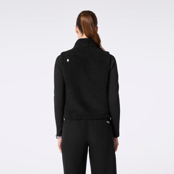 Women's Black High-Pile Vest
