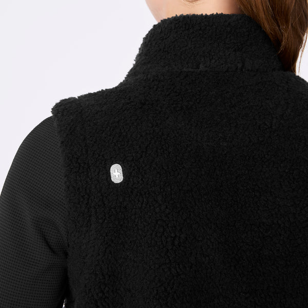 Women's Black High-Pile Vest