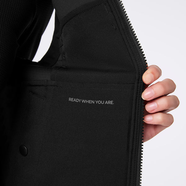 Women's Black High-Pile Vest