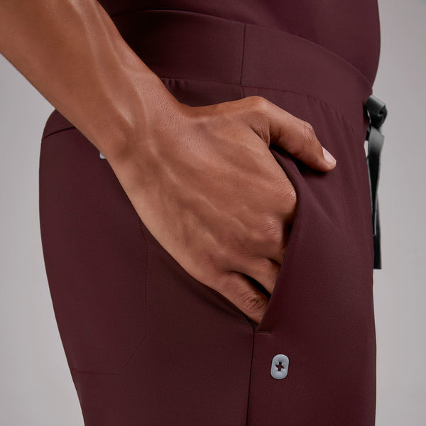 Men's Burgundy Forster Slim FORMx Jogger - Short Scrub Pant™