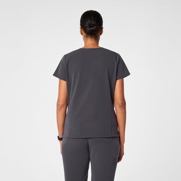 Women's Charcoal Catarina Maternity Scrub Top