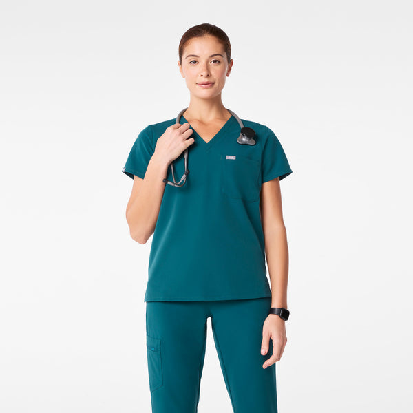 Women's Caribbean Blue Catarina -  Scrub Top™