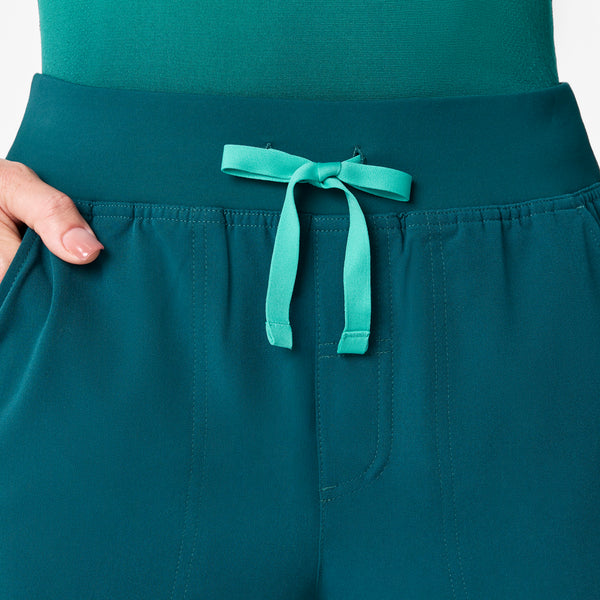 Women's Caribbean Blue Isabel High-Rise Wide-Leg - Scrub Pant