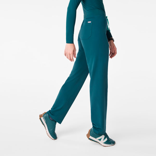 Women's Caribbean Blue Livingston High-Rise- Straight-Leg Scrub Pant™