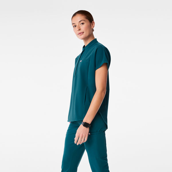 Women's Caribbean Blue Montex Relaxed Scrub Top