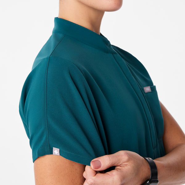 Women's Caribbean Blue Montex Relaxed Scrub Top