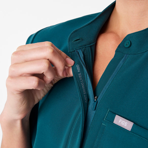 Women's Caribbean Blue Montex Relaxed Scrub Top