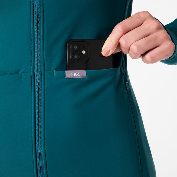 Women's Caribbean Blue ContourKnit Scrub Jacket