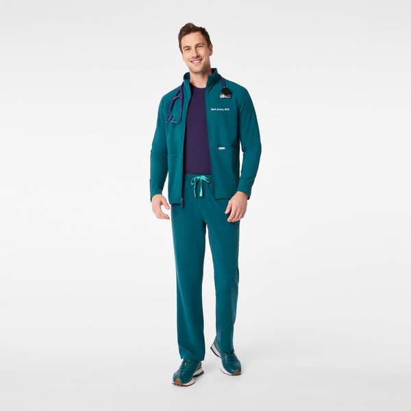 Men's Caribbean Blue ContourKnit Scrub Jacket