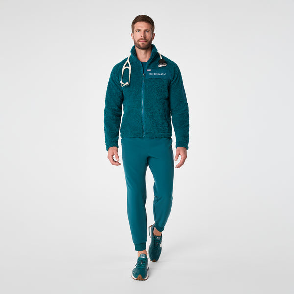 Men's Caribbean Blue High-Pile - Bomber Jacket